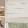 Japanese Style Blackout Roman Curtains - Light-Transmitting, Non-See-Through Electric Roller Blinds for Study, Tea Room, Living Room, and Balcony.