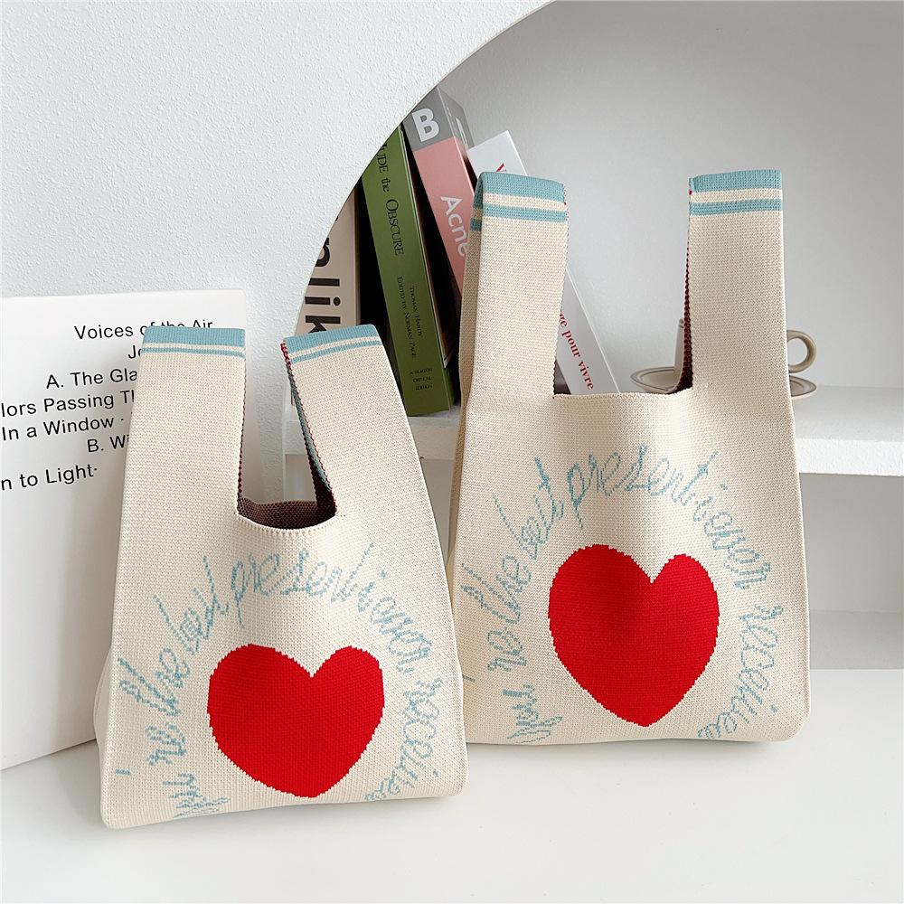 Knitted Mobile Phone Bag For Women In Spring And Autumn Cute Cartoon Versatile One Shoulder Diagonal Cross Bag Travel Coin Purse Small Handbag