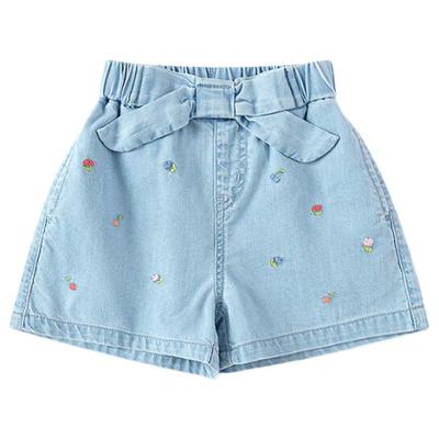 Balabala Girls' 2025 Summer Cool & Antibacterial Denim Shorts