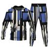 Pánské Jogging Kalhoty Mikina Patchwork Mikiny s 3D potiskem Kalhoty 2dílná sada Streetwear Běžné Teplákové Pánské Oversized S-6XL