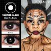 FUNSACHY Cosplay Black White Contact Lenses for Eyes 1Pair Colored Anime Lens Eye Makeup Pupil Halloween Women Men's Accessories