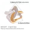 Statement Stainless Steel 18k Gold-plated X-ring Set Smooth and Waterproof Metal Hand-polished Zircon for Everyday Wear