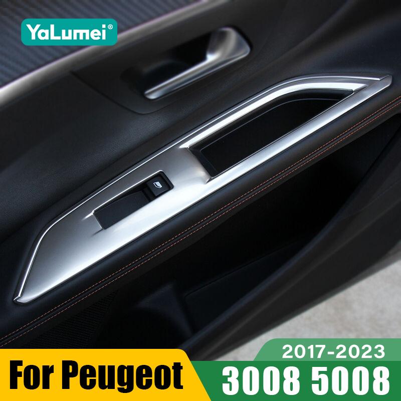For Peugeot 3008 5008 GT 2017 2018 2019 2020 2021 2022 2023 Accessories Car Door Window Glass Lift Switch Button Cover