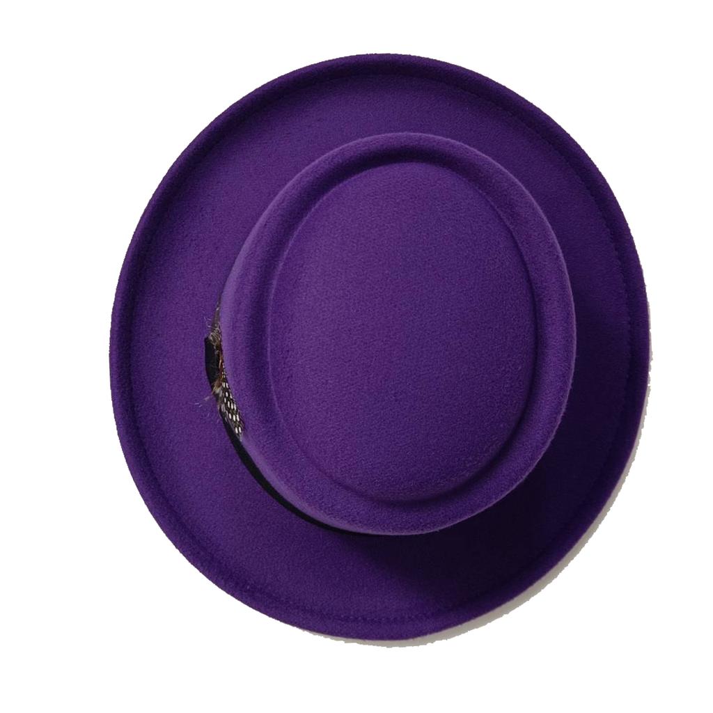 Pork Pie Hat Men's Wide Brimmed Fedora Black Hat Hamburg Hat Jazz Ribbon Y2K Panama Black Gang Hat Gentleman Sombrero Hombre