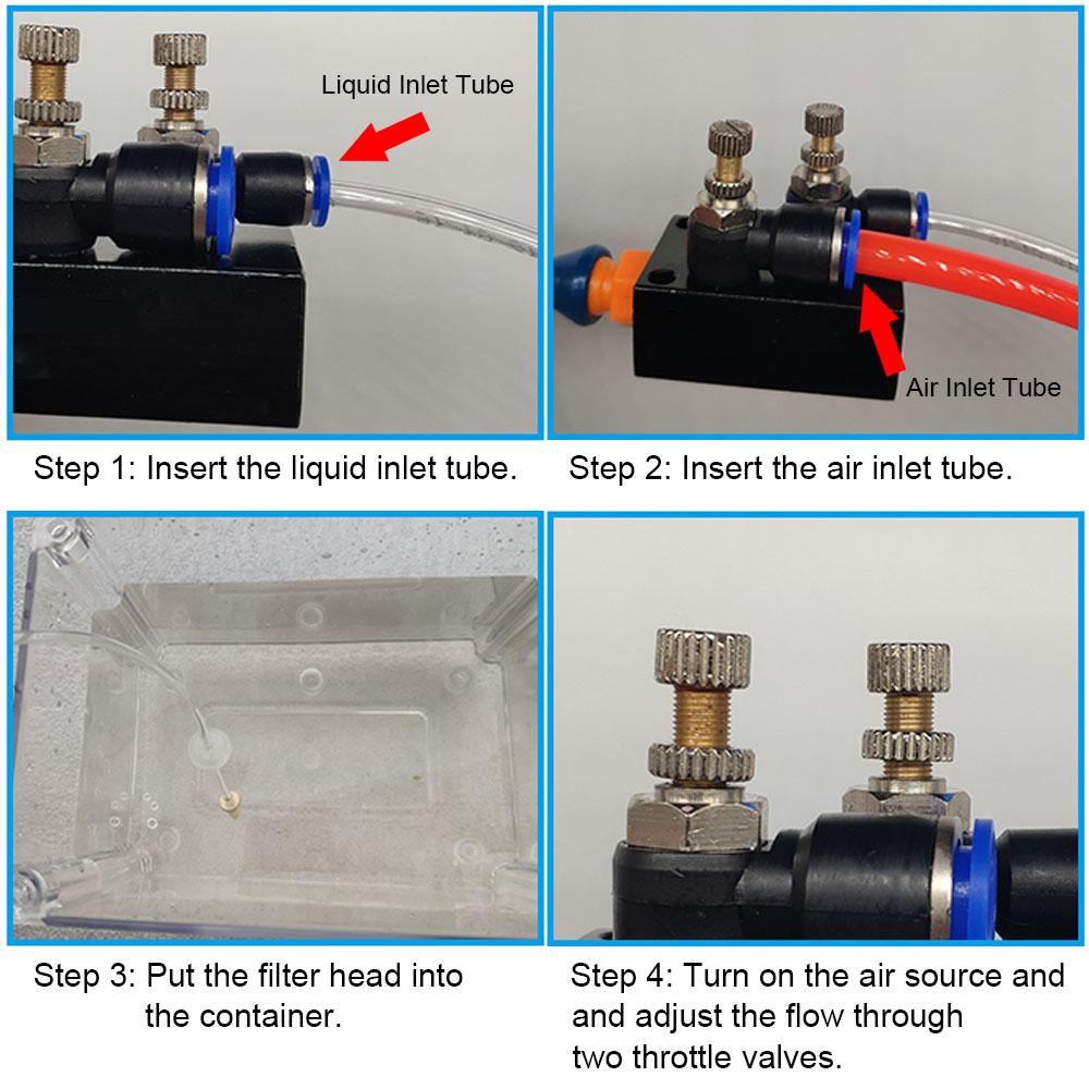 520mm Fully Sealed Mist Coolant Spray System with 4mm Air Tube, Lubrication Cooling Unit for Metal Cutting and Engraving Machines