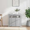 vidaXL Sideboard with LED Lighting Grey Sonoma 80x35x75 Cm