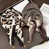 70*70 Square Scarf Retro Print Silk Scarf With Magnetic Buckle Women Neck Scarf All-Match Shawl  Headscarf Accessory Gift