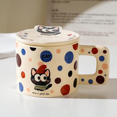 Jingci Keramik Gestreifte Katze Tasse