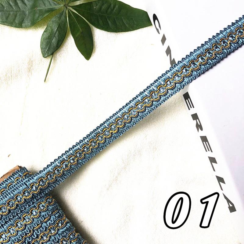 12 Metrów Koronka do Zasłon Frędzel 2 cm Szerokość Plecionka Wykończenie Krawędzi Wstążka do Szycia Krawędzi Poduszki Sofy Tapicerka Akcesoria DIY