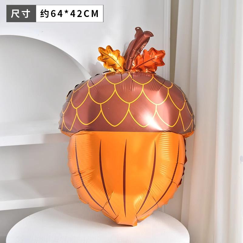 

Leaf Balloon Pine Cone Maple Leaf Aluminum Film Balloon Thanksgiving Decoration Shopping Mall Children S Kindergarten Activity Scene Arrangement Pine cone