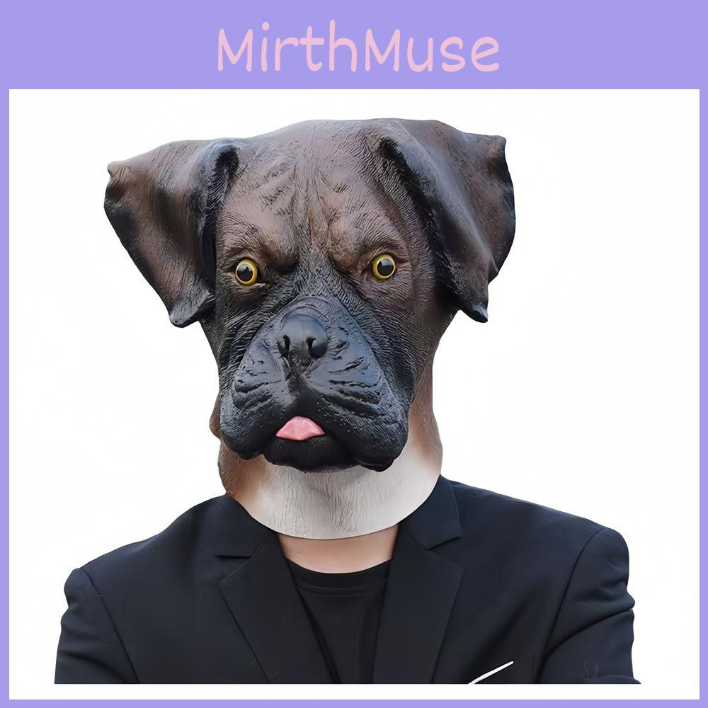 Shih Tzu Dog Head Mask Latex Role Play Toy For Birthday And Holiday Parties