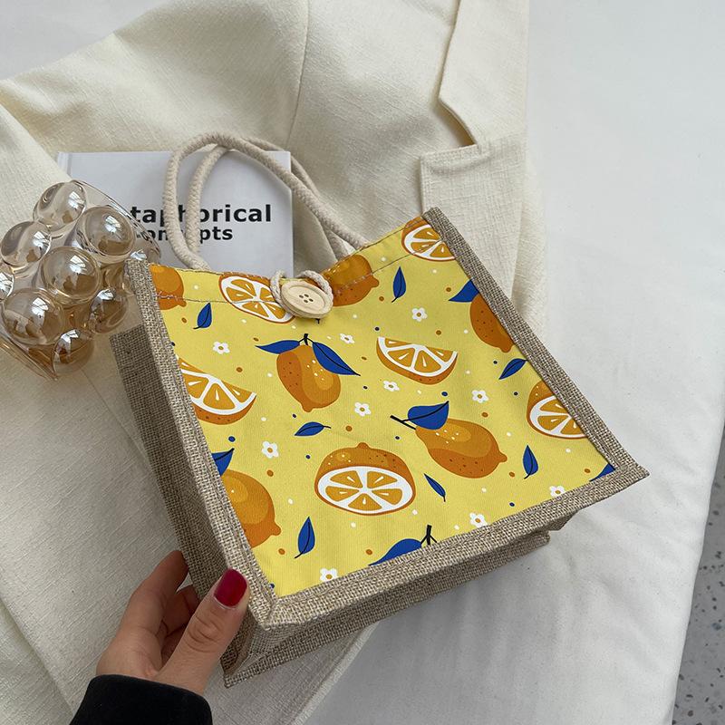 

Японская льняная сумка-тоут для женщин, модные сумки для покупок в корейском стиле, сумки для подарков на день рождения, свадьбу