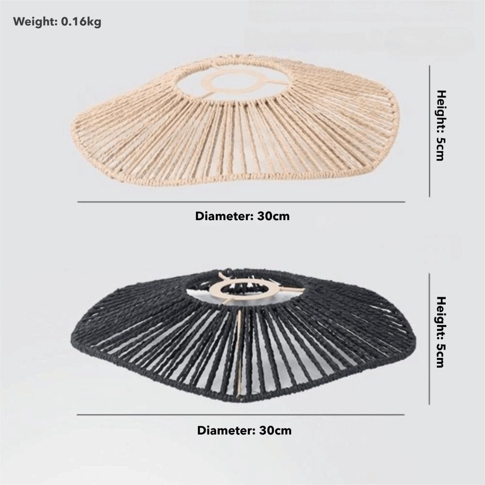 Handwoven Pendant Shade Vintage Chandelier Cover Boho Woven Lamp Shade Home Decoration