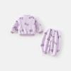 Girls' Plush Warm Pajama Set