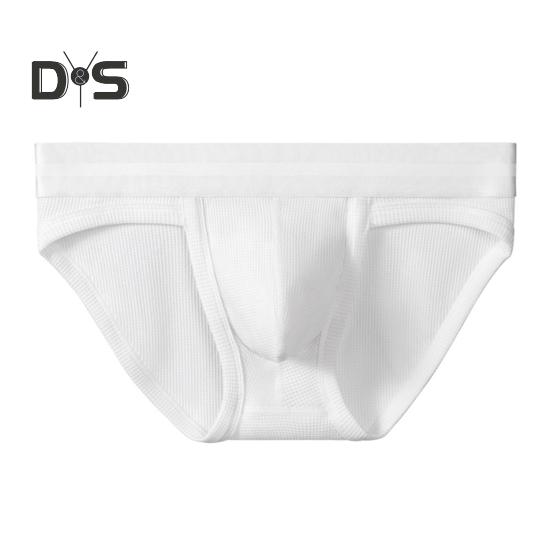 Slip da Uomo a Vita Media Mutandine a Colore a Contrasto con Supporto per Scroto Cinturino Mercerizzato Alta Elasticità Intimo