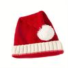 Red Christmas Hat, Christmas Santa Hat, Autumn and Winter Warm Hat, Knitted Brimless Cap for Women and Men