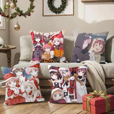 Beautiful Girl Romance Manga Y-Yuruyuri Pillow Case Sofa Living Room Bedroom Headboard Backrest Cushion Square Cushion