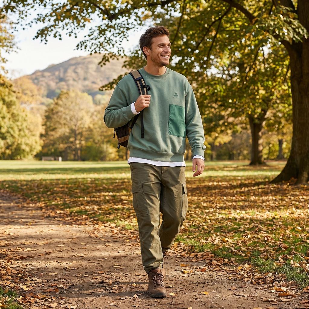 Nike ACG Fleece-Lined Pullover Sweatshirt with Contrast Pockets Men tops Green CV0683-365