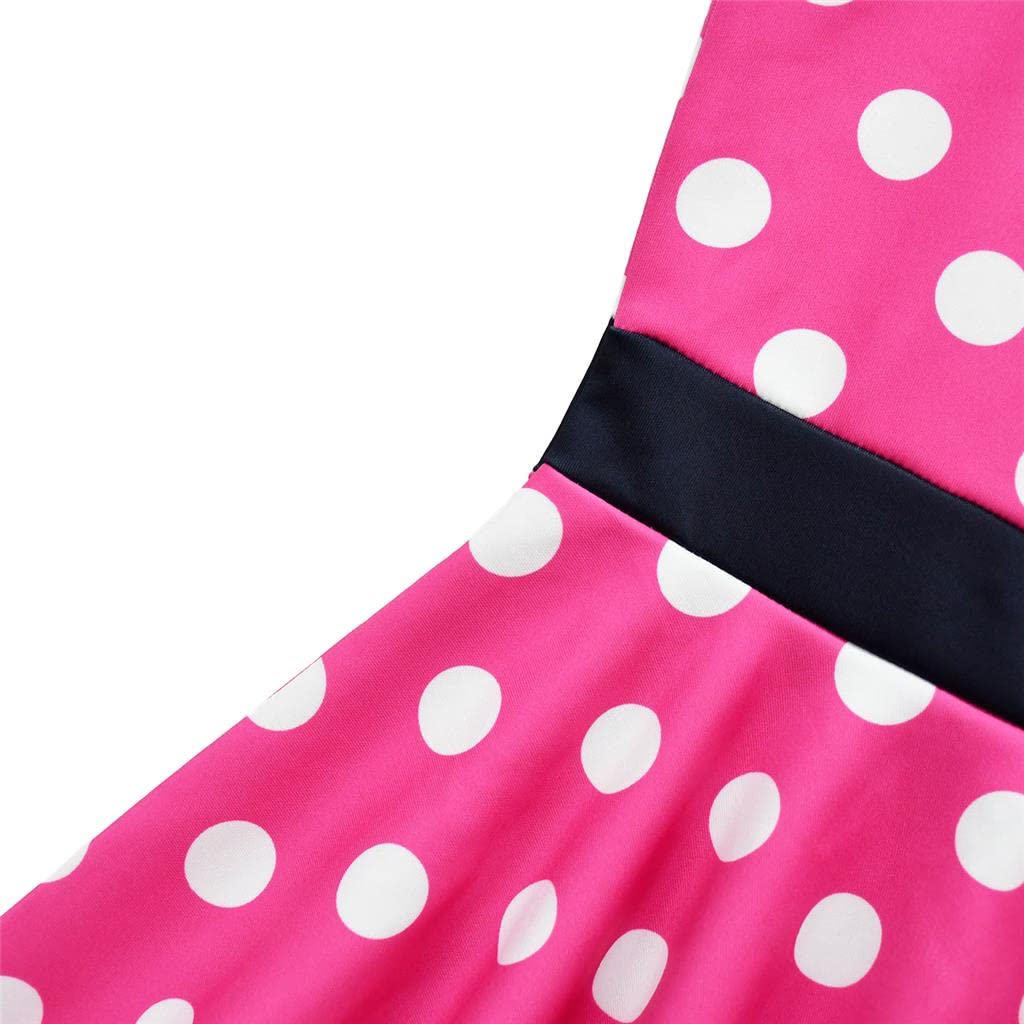 Dressy Daisy Toddler Girls Polka Dot Fancy Dress with Mouse Ears and Hair Hot Ages Perfect for or Parties Hoop, Pink, 12-18 Months, Halloween,