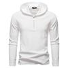 Men's Half-Zip Hooded Sweatshirt Casual Pullover for Men Autumn Winter Warm Textured Long Sleeve Hoodie Multi-Color Male Fashion Tops