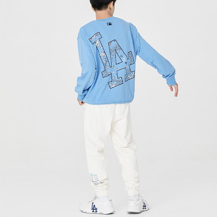 New MLB Sweatshirt Unisex Light Blue 3AMTI0126-07BLL