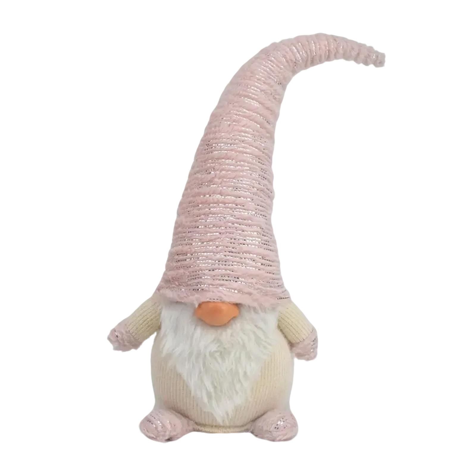 

Christmas Doll Desktop Ornaments New Plush Gnome Christmas Gift One Size розовый