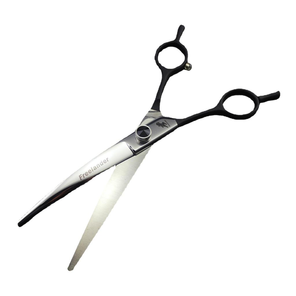7.0 Inch, 3 Packs On the Left Hand with Black Handle, High-end Pet Grooming Scissors, Straight Scissors, Set, Free Row Comb.