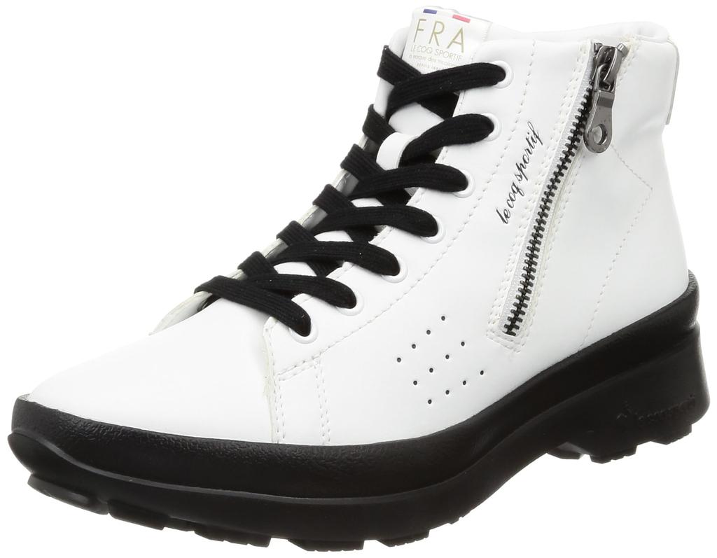 Le Coq Sportif LA Laurent RG Winter Size cm Boots, Waterproof, Deodorizing, Women's, White/Black (QL3WJD91WB), 24.0