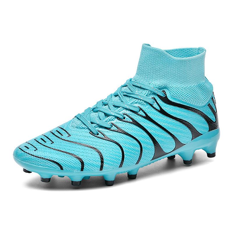 New high-top football shoes AG spikes youth training shoes artificial turf sports shoes manufacturer shoes