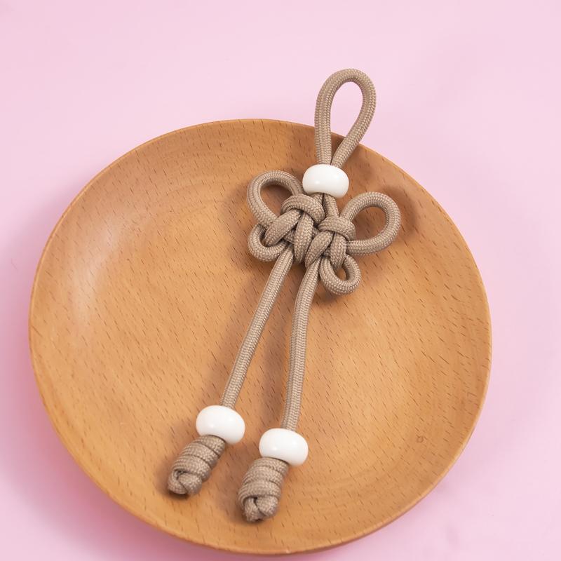 Diy Bag Charm Handmade Butterfly Braided Rope Keychain  Bag Pendant Jewelry Diy Colorful Handbag Hanging Dec Key Holder