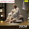 Acrylic Jesus and Lamb Sculpture In 2D Flat Design, Christian Religious Decor for Home, Office & Bedroom, Perfect Christmas Gift