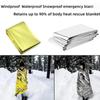 Emergency Thermal Poncho Blanket Lightweight Water-Resistant Windproof Sunshade Reusable First Aid Mat Pad Cover for Camping