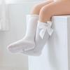 Cute Bows Baby Long Socks Solid Color Soft Cotton Newborn Boys Girls Knee High Socks Anti-slip Infant Toddler Floor Socks