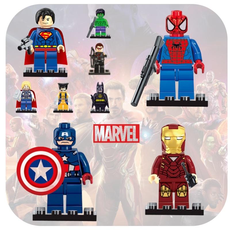 D818-898 Superhero Building Blocks High-quality Abs Plastic Diy Assembly Toy 9 Color Options 5cm Height