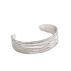 European & American Minimalist Multi-Layer Open Bracelet: Retro Cross-Design, Light Luxury, High-End Fashion Bangle for Women