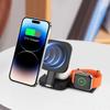 Αναδιπλούμενη 3 σε 1 Μαγνητική Ασύρματη Φόρτιση για Apple Magsafe Βάση Φόρτισης για iPhone 15 Pro 14 13 12 iWatch Airpods 2 3 Φορτιστής