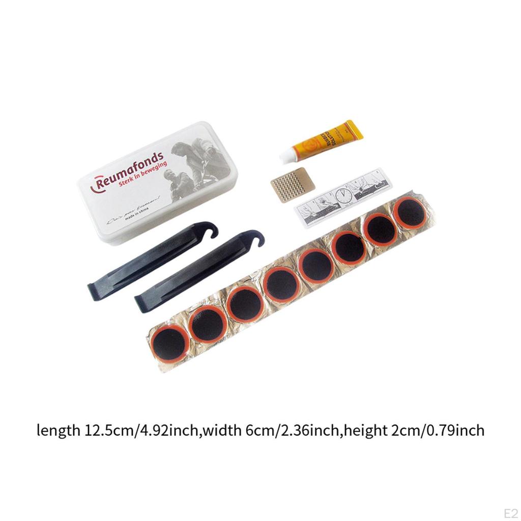 Bike Tire Patch Kit Riding Equipment with Glue Maintenance Tool Portable Repair Set