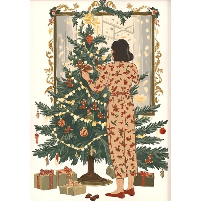 Winter Christmas Wall Art Poster Home Bedroom Living Room Decoration Canvas Painting Christmas Party Decoration Gift Posters