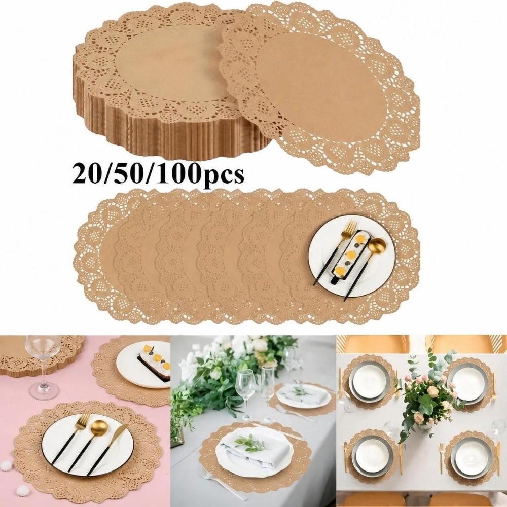 Baking Grade Paper Disposable Placemats Kraft Paper Dessert Baking Pad  Birthday Celebration