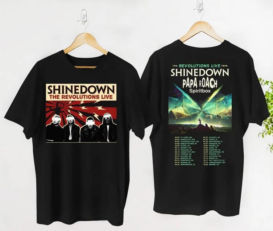 Shinedown Band Tour 2026 T-shirt The Revolutions Live Tour Shirt XXXL
