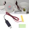 Universal 1m Dual LR03 Battery Eliminator US Plug Power Supply Adapter Replace 2x 1.5V AA AAA Battery for LED Light Toys