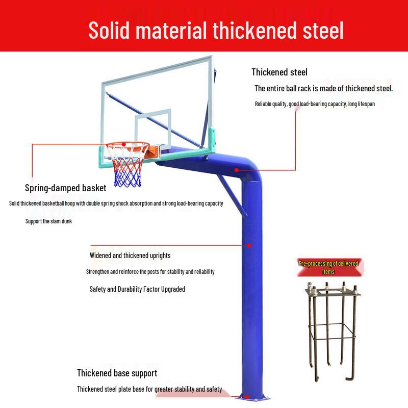 Lantuan Outdoor In-Ground Basketball Hoop
