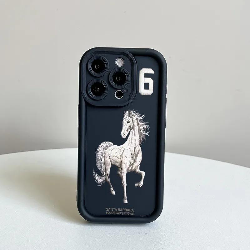 Horse pattern phone case suitable for iPhone 17Air 16 Pro15 14 13 12 11 Pro Max Plus XR 8 7 anti-fall and shockproof back cover