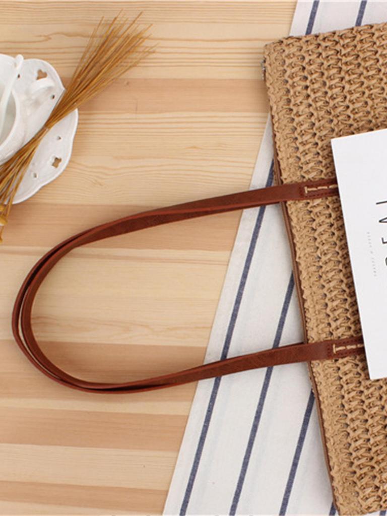 Minimalistische einfarbige Damen-Schultertasche: Tägliches Pendeln & Strandurlaub