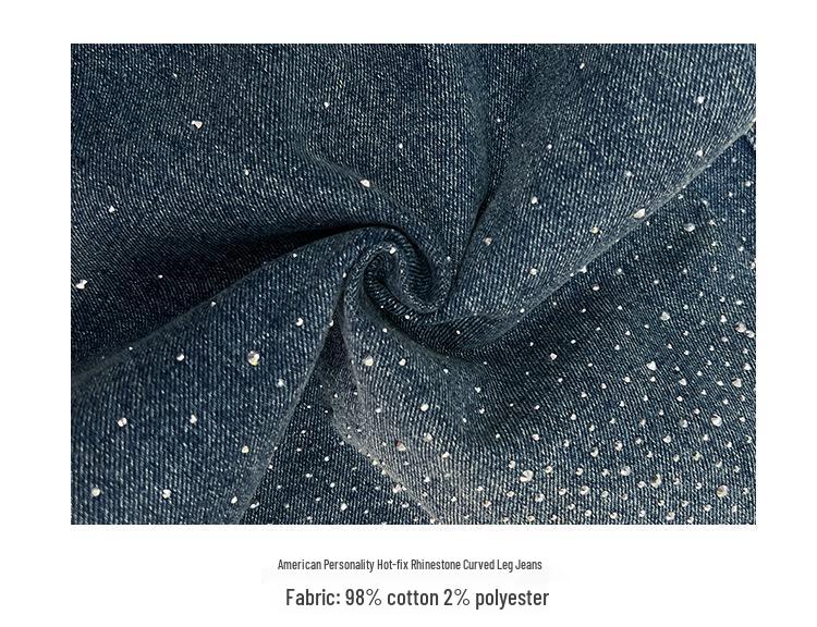 American Fashion Curved-Leg Star-Studded Wide-Leg Jeans for Women - Spring 2026 Edition