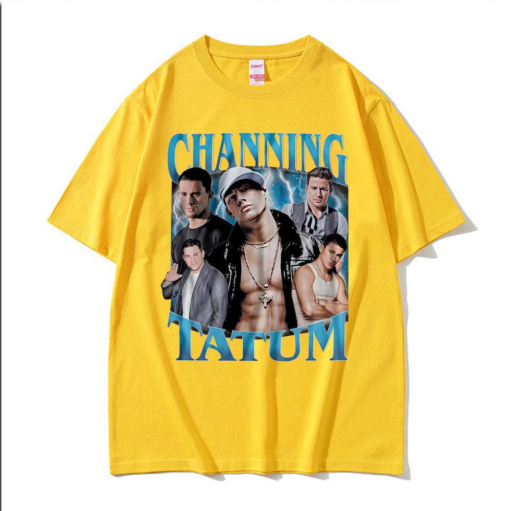 Retro 90s Channing Tatum Homage Tshirts Men Women Casual Cotton Short Sleeve T Shirt Fashion Summer Oversized Tshirt Streetwear