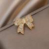Mini Cute Opal Clover Flower Brooches for Women CZ Crystal Rhinestone Flower Lapel Pin Clothing Kawaii Korean Jewelry