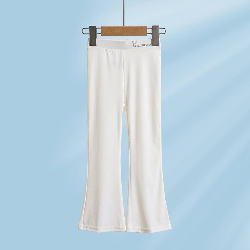 Girls Summer Cool Micro Flared Leggings Ice Silk Comfortable Breathable Yoga Wear Casual Pants