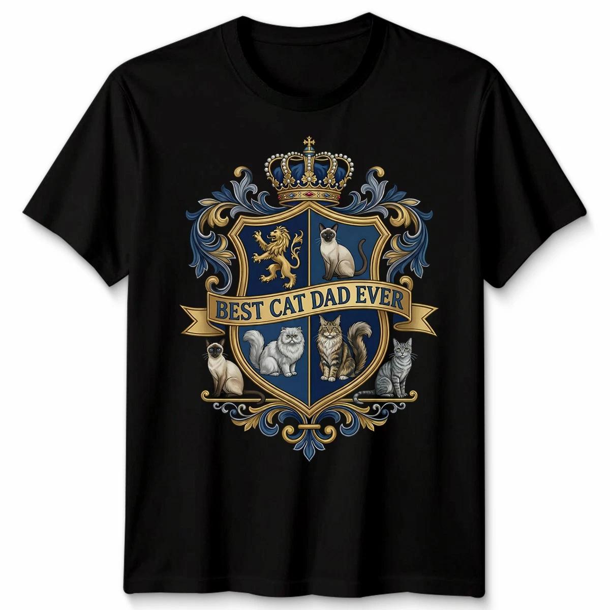 Cat Dad Mens Womens T Shirt Kitty Father Apparel Design M