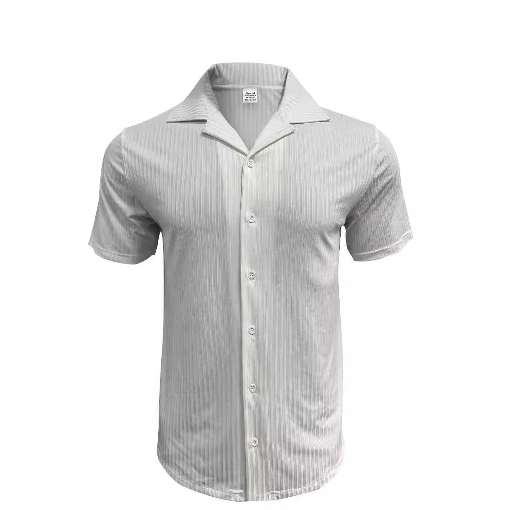 New Versatile Pure Cotton Sports Fitness Men'S Twill Polo Shirt, Business Casual Men'S Solid Color Short Sleeved T-Shirt